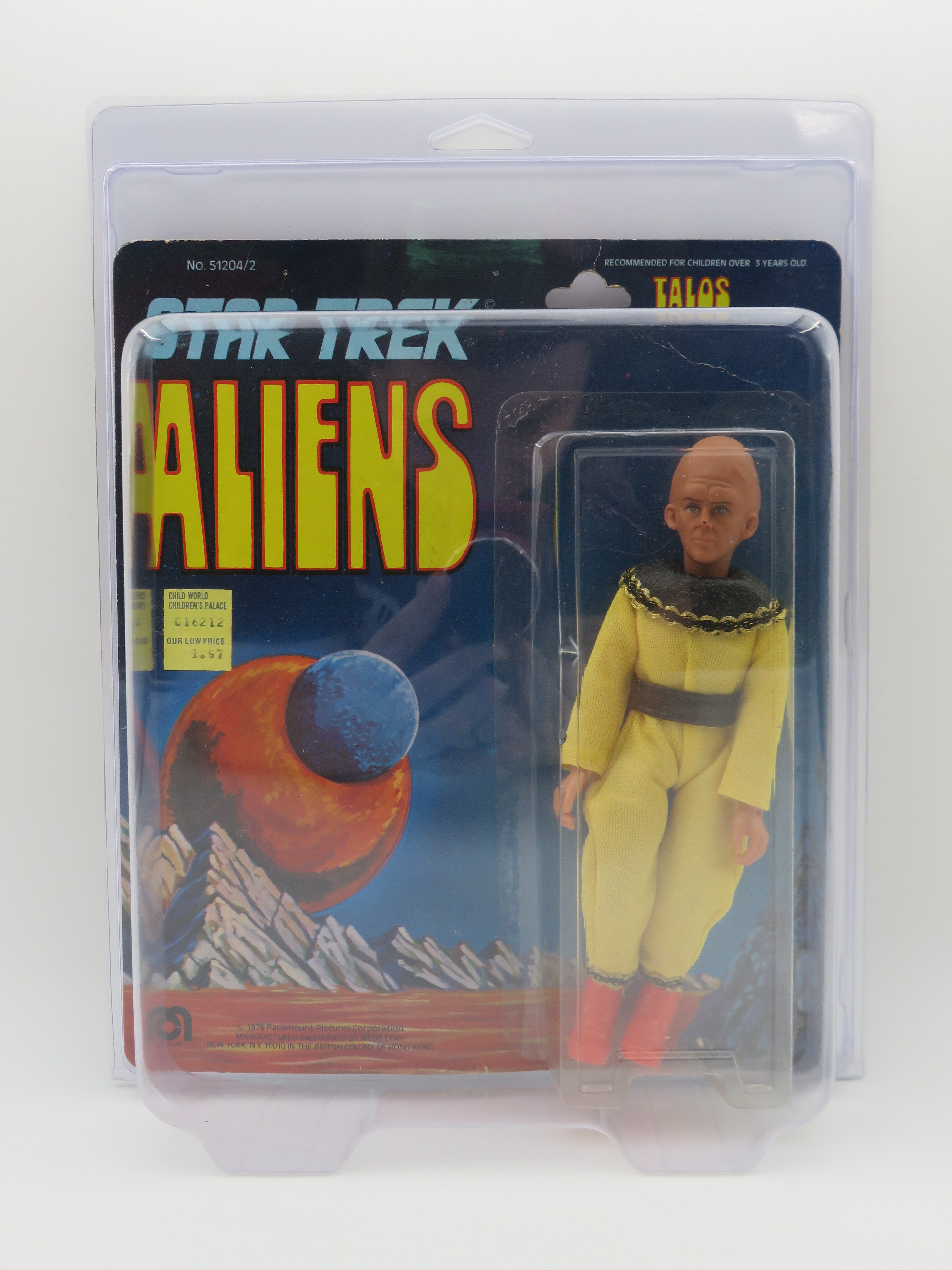 STAR TREK ALIENS Talos 8" Action Figure - Mego Corp. (1976) Series 3 Vintage Toy